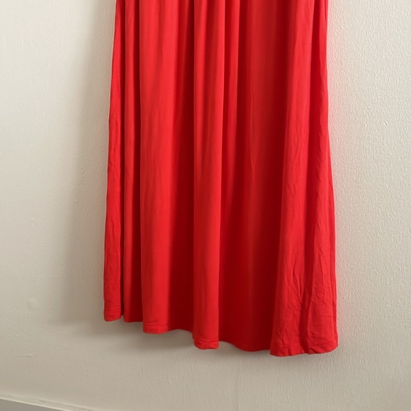 Boden Amelie Jersey Midi Dress Women’s Size 6 Regular Short Sleeve Orange Red - Picture 6 of 10